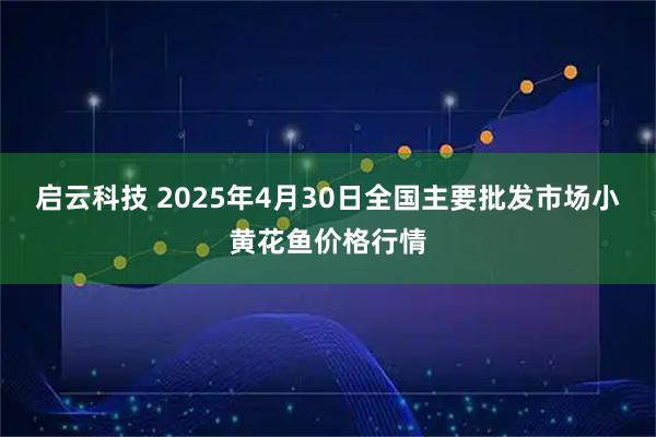 启云科技 2025年4月30日全国主要批发市场小黄花鱼价格行情