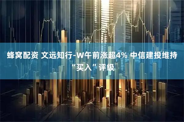 蜂窝配资 文远知行-W午前涨超4% 中信建投维持“买入”评级